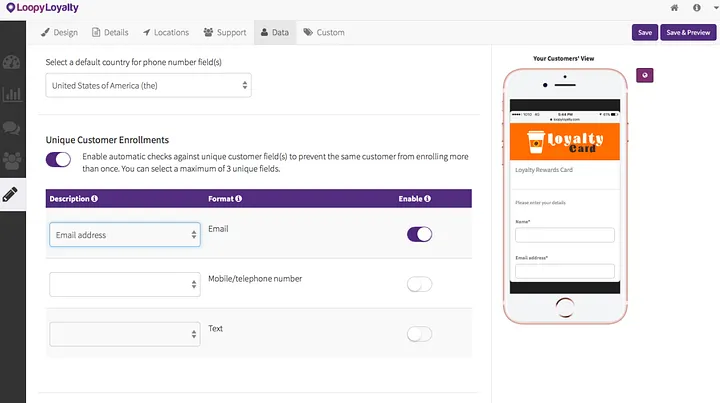 Collect customer data