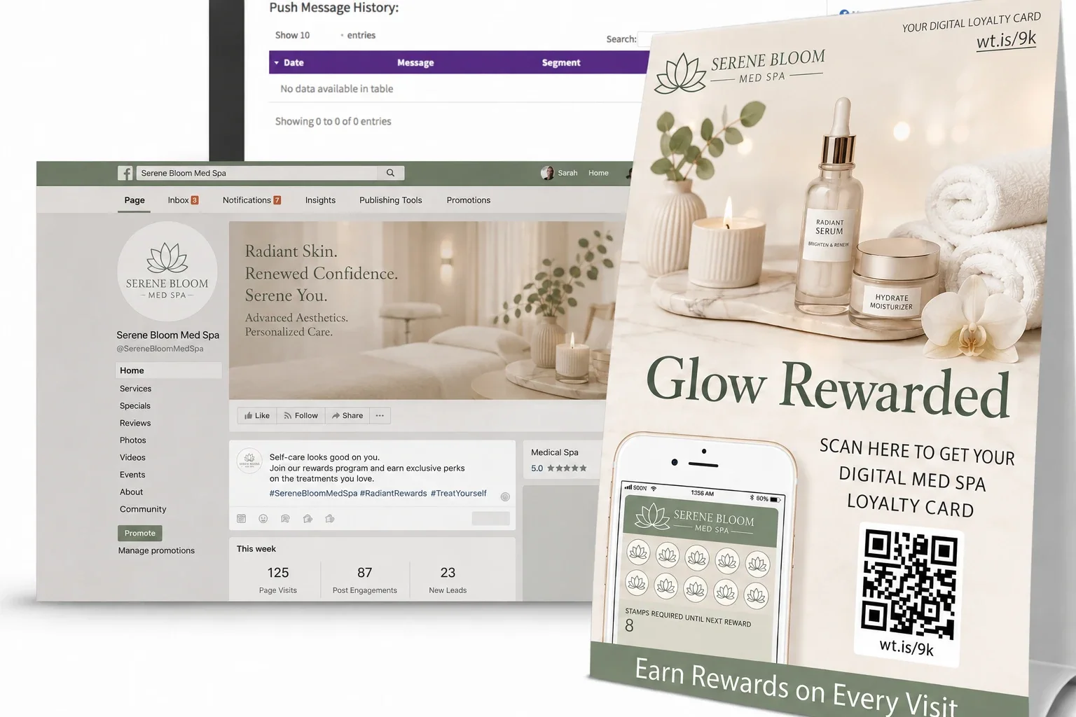 QR code poster for med spa loyalty program signups