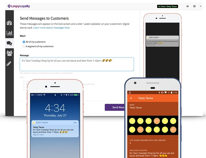 Loopy Loyalty digital loyalty card and customer engagement illustration