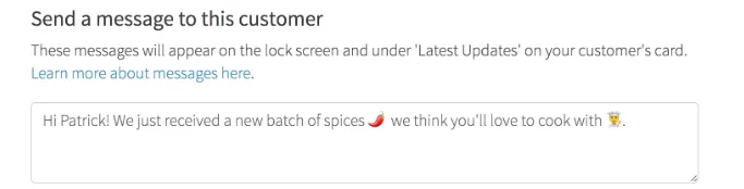 Send a Message To a Customer