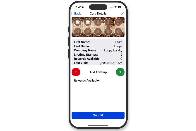 Stamper app stamp and reward instantly