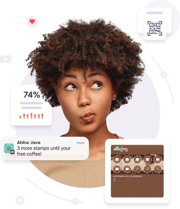 Customer profile and digital stamp card