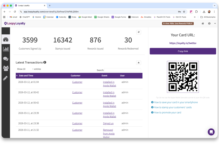 Loopy Loyalty Dashboard