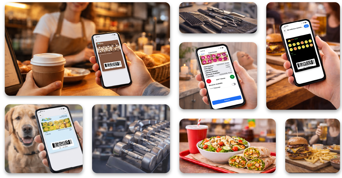 Digital health and wellness loyalty card displayed on a smartphone during a spa treatment