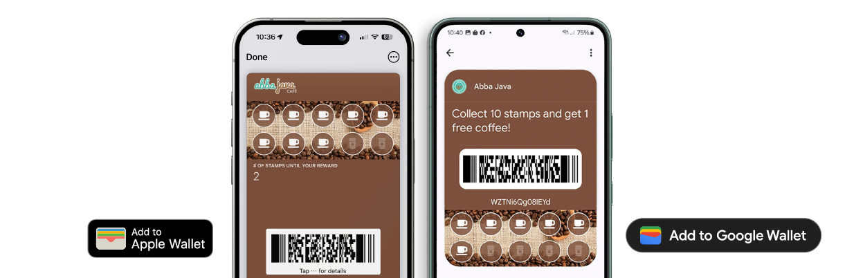 Digital Stamp Cards in Apple Wallet and Google Wallet